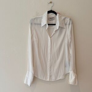 Zadig & Voltaire Tasko satin White Shirt NWT size medium